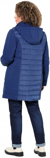 Ulla Popken HYPRAR Mixed Texture Water-Repellent Jacket Night Blue - Jassen - 