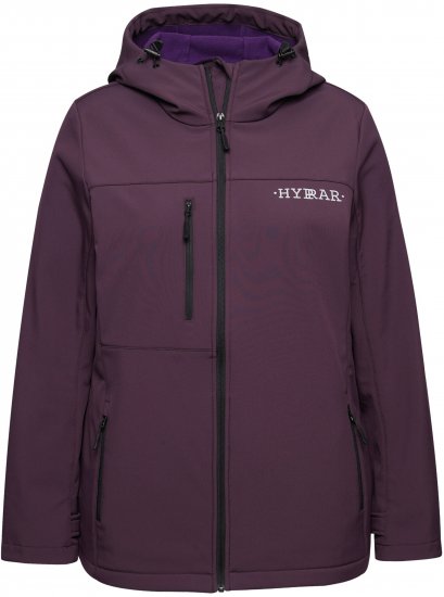 Ulla Popken HYPRAR Softshell Fleece Lined Jacket Dark Blackberry - Damesriemen - 