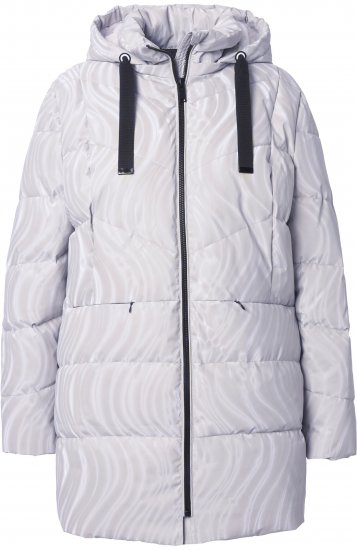 Ulla Popken HYPRAR Wave Quilted Water-Repellent Jacket Off-White - Jassen - 