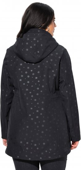 Ulla Popken HYPRAR Star Print Softshell Jacket Black - Jassen - 