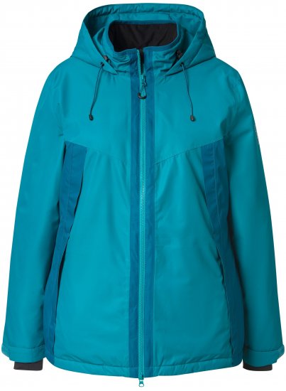 Ulla Popken HYPRAR Triple Function Two-Tone Ski Jacket Emerald Blue - Jassen - 