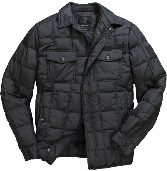 JP1880 Quilted Shirt Collar Jacket TALL Anthracite - TALL jassen - 