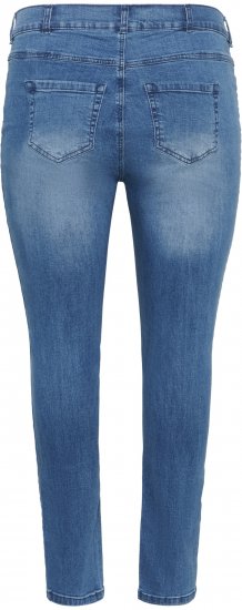 Kaffe Curve Laurina Jeans Washed/Destroyed Blue Denim - Jeans & Broeken in Grote Maten – Plus Size - 