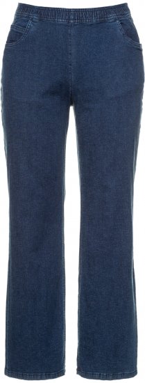Ulla Popken Wide Leg Elastic Waist Mary Fit Marlene Stretch Jeans Denim Blue - Jeans & Broeken in Grote Maten – Plus Size - 