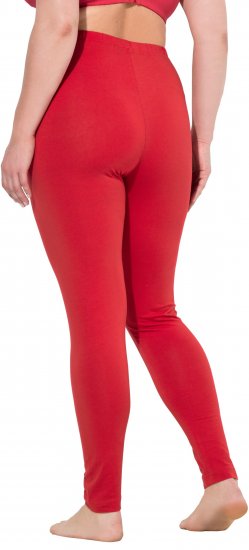 Ulla Popken Basic Stretch Knit Ankle Length Leggings Salsa Red - Jeans & Broeken in Grote Maten – Plus Size - 