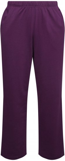 Ulla Popken Pull On Knit Straight Leg Pocket Pants Dark Blackberry - Jeans & Broeken in Grote Maten – Plus Size - 
