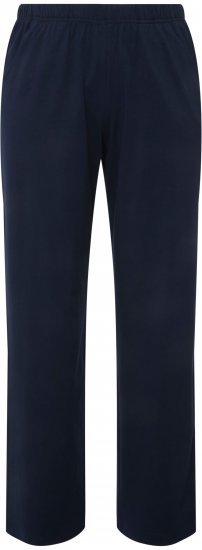 Ulla Popken Bootcut Elastic Waist Cotton French Terry Sport Pants Night Blue - Jeans & Broeken in Grote Maten – Plus Size - 