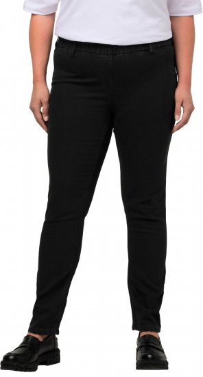 Ulla Popken Denim Look All Elastic Pocket Sienna Jeggings Black - Jeans & Broeken in Grote Maten – Plus Size - 
