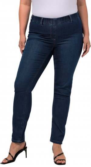 Ulla Popken Denim Look All Elastic Pocket Sienna Jeggings Blue Denim - Jeans & Broeken in Grote Maten – Plus Size - 