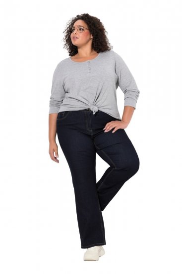Ulla Popken Marie Fit Bootcut Stretch Jeans Dark Blue Denim - Ulla Popken - Ulla Popken Grote Maten Kleding