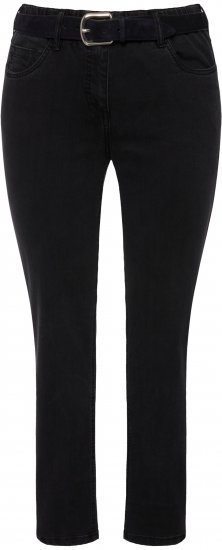 Ulla Popken Stretch Sarah Fit Skinny Jeans Black - Jeans & Broeken in Grote Maten – Plus Size - 