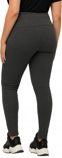 Ulla Popken Faux Fur Lined Stretch Leggings Charcoal - Jeans & Broeken in Grote Maten – Plus Size - 