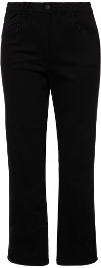 Ulla Popken Basic Mony Tapered Leg Stretch Pants Black - Jeans & Broeken in Grote Maten – Plus Size - 