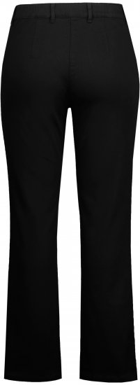 Ulla Popken Basic Mony Tapered Leg Stretch Pants Black - Jeans & Broeken in Grote Maten – Plus Size - 