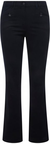 Ulla Popken Basic Mony Tapered Leg Stretch Pants Navy - Jeans & Broeken in Grote Maten – Plus Size - 