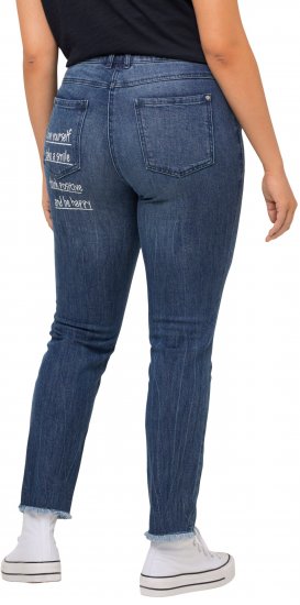 Ulla Popken Positive Thoughts Slim Leg Sarah Fit Stretch Jeans Blue Denim - DAMESKLEDING 40-66 - 