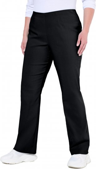 Ulla Popken Bengaline Elastic Waist Thermal Pants Black - Jeans & Broeken in Grote Maten – Plus Size - 