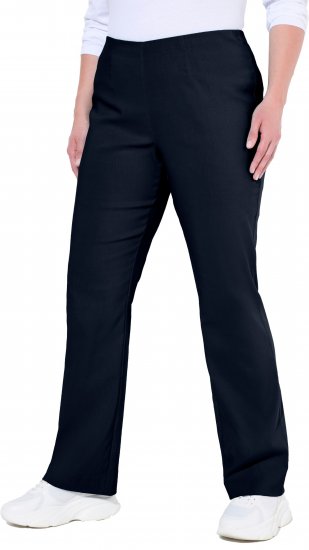 Ulla Popken Bengaline Elastic Waist Thermal Pants Navy - Jeans & Broeken in Grote Maten – Plus Size - 