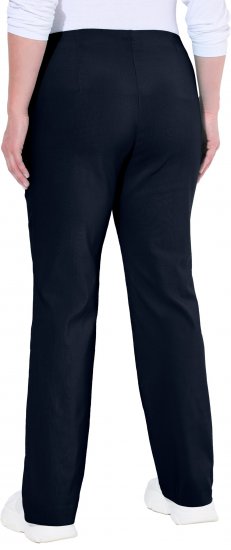 Ulla Popken Bengaline Elastic Waist Thermal Pants Navy - Jeans & Broeken in Grote Maten – Plus Size - 