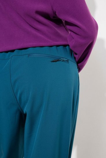 Ulla Popken Softshell Triple Function Fleece Lined Pants Dark Petrol Sapphire Blue - Broeken - Dames broeken in grote maten
