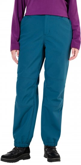 Ulla Popken Softshell Triple Function Fleece Lined Pants Dark Petrol Sapphire Blue - Ulla Popken - 