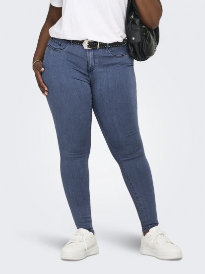 Only Carmakoma Thunder Life Skinny Fit Jeans Blue Denim - Jeans & Broeken in Grote Maten – Plus Size - 