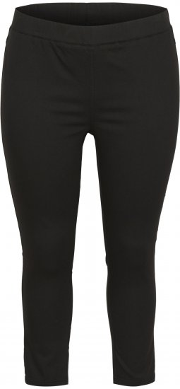 Kaffe Curve Ana Cropped Twill Jeggings Diepzwart - Jeans & Broeken in Grote Maten – Plus Size - 