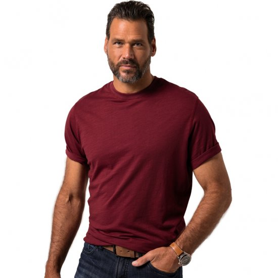 JP1880 T-Shirt Short Sleeve Soft Jersey Red - T-shirts - Grote Maten T-shirts Heren