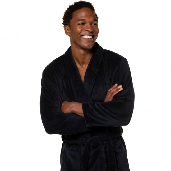 JP1880 Bathrobe with Spacious Patch Pockets Dark Navy - Ondergoed & zwem - Grote Maten Ondergoed Heren