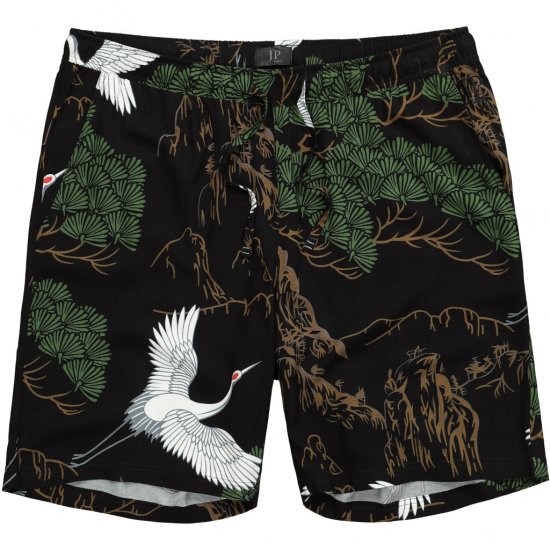 JP1880 Bermuda Shorts All-over Print Black - Korte broeken - Grote Maten Korte Broeken Heren