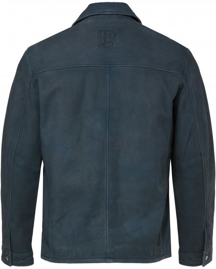 JP1880 Fine Lamb Leather Jacket Deep Sea Blue - Jassen - Grote Maten Herenjassen