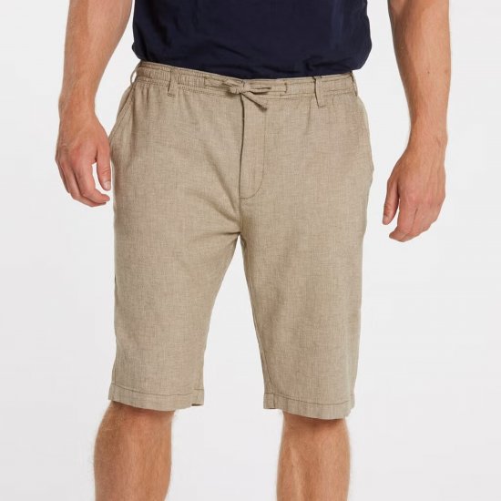 North Latitude 41106 Linen Shorts Beige - Korte broeken - Grote Maten Korte Broeken Heren