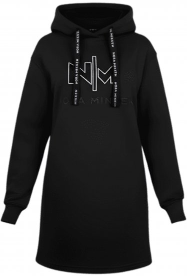 Nora Mikken KADRI WHITE Long Hoodie Black - Sweaters & hoodies - 