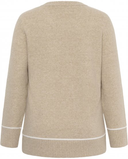 Kaffe Curve Jina Knit Pullover Feather Grey Melange - Gebreide truien - 