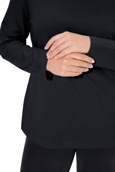 Ulla Popken Basic Long Sleeve Slim Fit Turtleneck Black - Sweaters & hoodies - Warme Sweatshirts, Hoodies & Truien