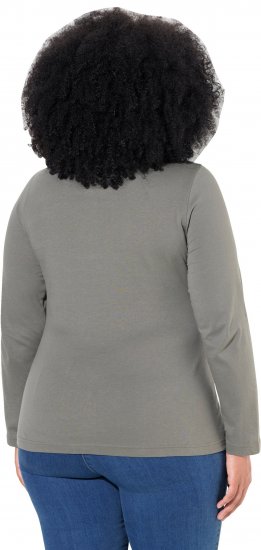 Ulla Popken Basic Long Sleeve Slim Fit Turtleneck Grey - Sweaters & hoodies - 