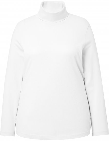Ulla Popken Basic Long Sleeve Slim Fit Turtleneck Off-White - Sweaters & hoodies - 