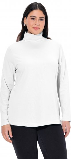 Ulla Popken Basic Long Sleeve Slim Fit Turtleneck Off-White - Sweaters & hoodies - 