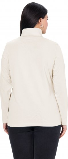 Ulla Popken Basic Long Sleeve Slim Fit Turtleneck Natural - Sweaters & hoodies - 
