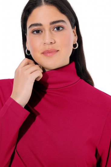 Ulla Popken Basic Long Sleeve Slim Fit Turtleneck Red - Sweaters & hoodies - Warme Sweatshirts, Hoodies & Truien