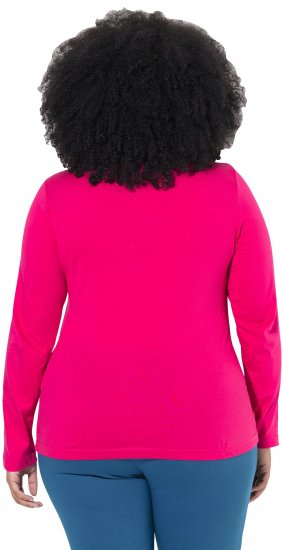 Ulla Popken Basic Long Sleeve Slim Fit Turtleneck Red Pink - Sweaters & hoodies - 