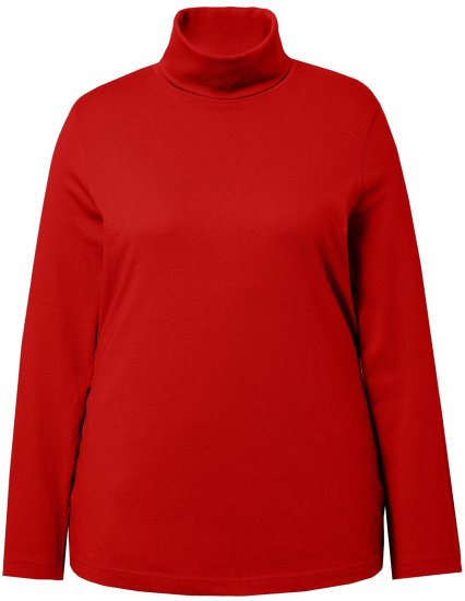 Ulla Popken Basic Long Sleeve Slim Fit Turtleneck Dark Berry - Sweaters & hoodies - 