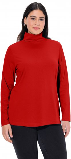 Ulla Popken Basic Long Sleeve Slim Fit Turtleneck Dark Berry - Sweaters & hoodies - 