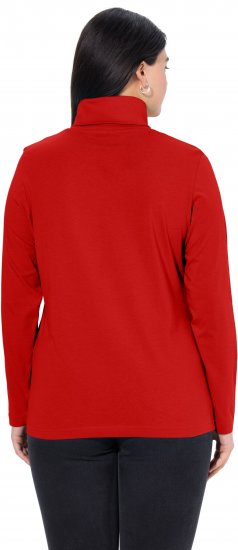 Ulla Popken Basic Long Sleeve Slim Fit Turtleneck Dark Berry - Sweaters & hoodies - 