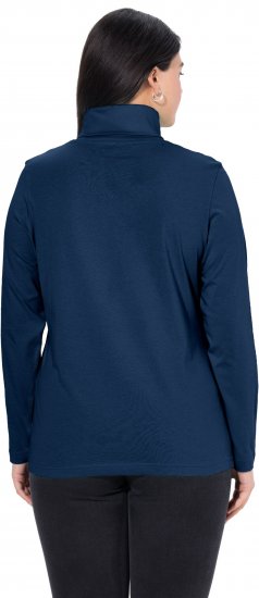 Ulla Popken Basic Long Sleeve Slim Fit Turtleneck Dark Blue - Sweaters & hoodies - 