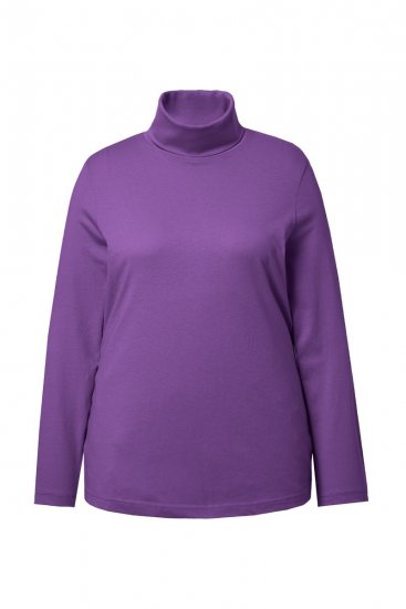 Ulla Popken Basic Long Sleeve Slim Fit Turtleneck Purple - Sweaters & hoodies - Warme Sweatshirts, Hoodies & Truien