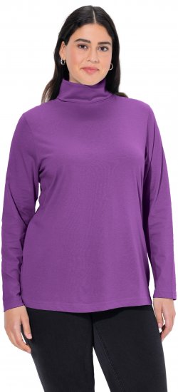 Ulla Popken Basic Long Sleeve Slim Fit Turtleneck Purple - Sweaters & hoodies - 