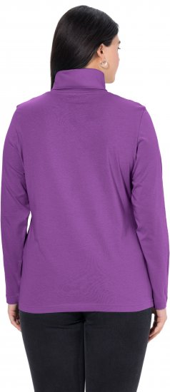 Ulla Popken Basic Long Sleeve Slim Fit Turtleneck Purple - Sweaters & hoodies - 