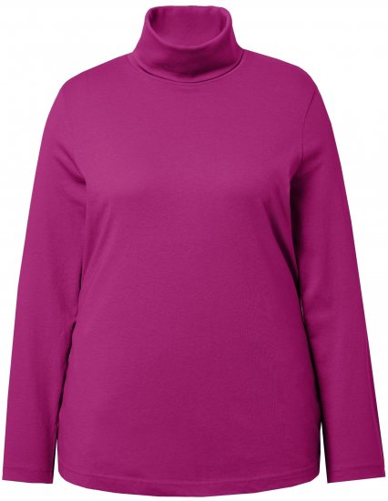 Ulla Popken Basic Long Sleeve Slim Fit Turtleneck Berry - Sweaters & hoodies - 