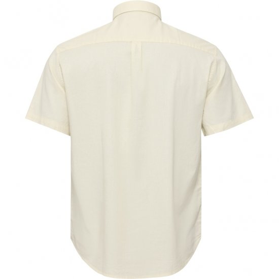 North Latitude Shirt Linen Cotton Short Sleeve Off-White - Overhemden - Overhemden Grote Maten Heren